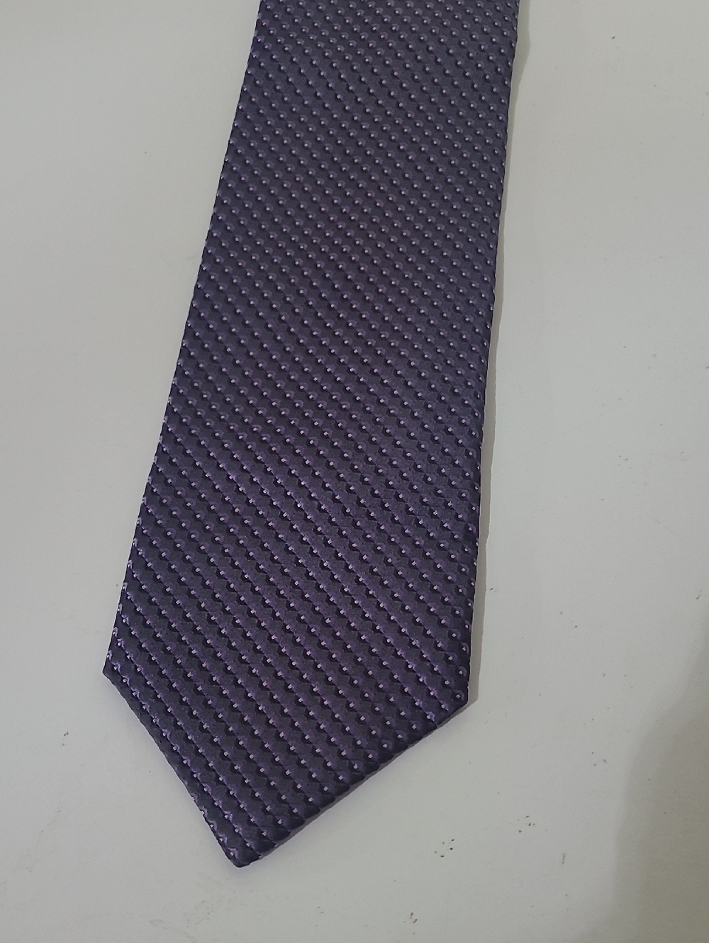 Canali Purple Dot Silk Tie Made In Italy EUC